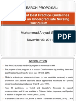 Research Proposal:: Integration of Best Practice Guidelines (BPGS) Into An Undergraduate Nursing Curriculum