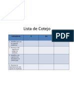 Lista de Cotejo Sesion2Excel