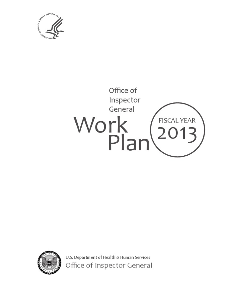 OIG 2013 Work Plan PDF Medicare (United States) Medicare Part D