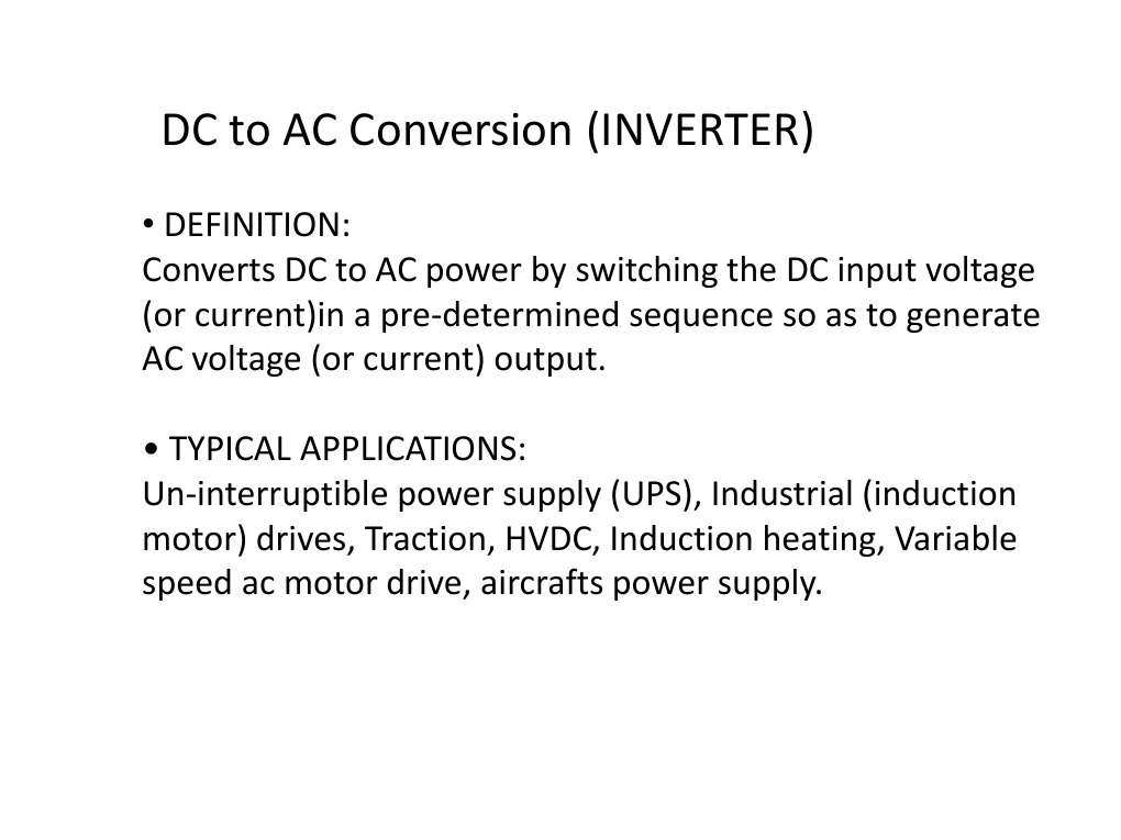 Inverter Basics: DC to AC Conversion | PDF