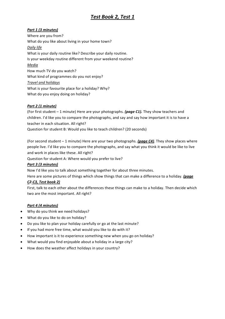 Test Book 2, Test 1 PDF