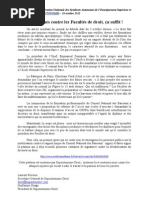 Download Les attaques contre les Facults de droit a suffit - Communiqu de Supautonome droit - 10 octobre 2012 by dispensedoctorat SN109573451 doc pdf