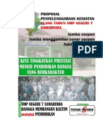 Proposal HUT SMPN 7 Samarinda Tanggal 19 S.D 21 November 2012