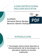 TecnologÍa Instruccional Vs TecnologÍa Educativa