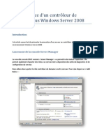 Mise en place d’un contrôleur de domaine sous Windows Server 2008