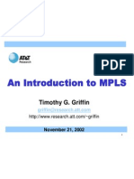 An Introduction To MPLS: Timothy G. Griffin