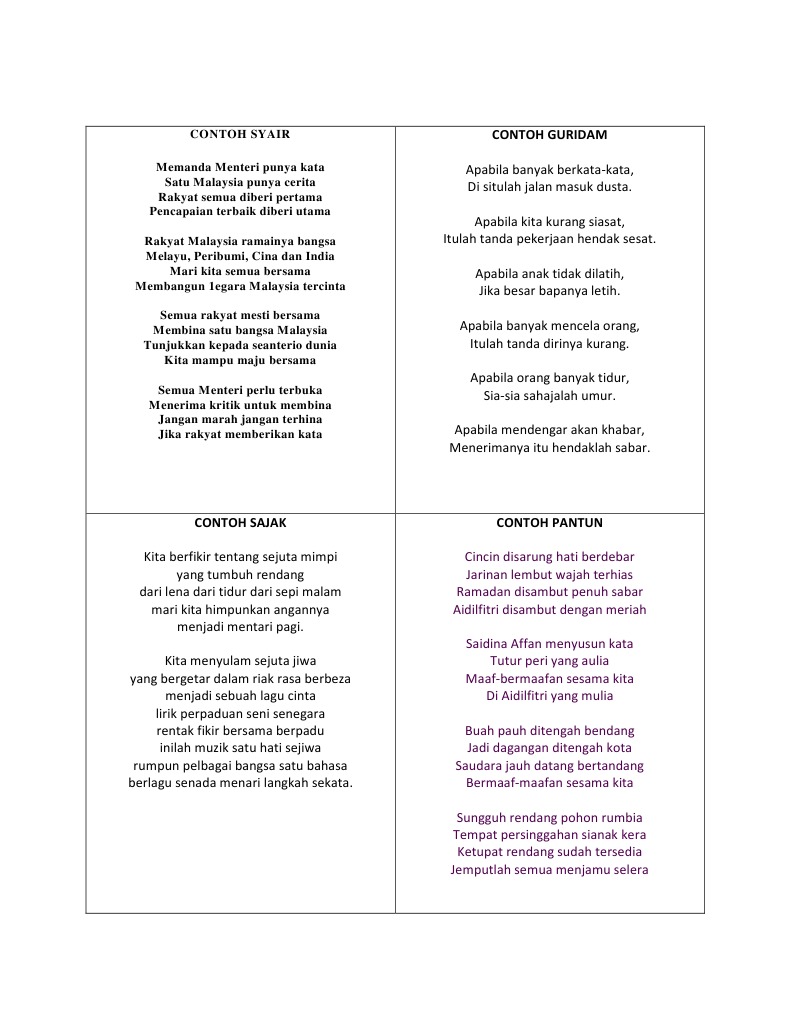 Contoh Syair | PDF