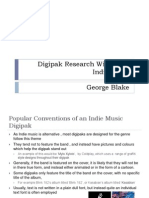Digipak Research Within The Indie Genre George Blake