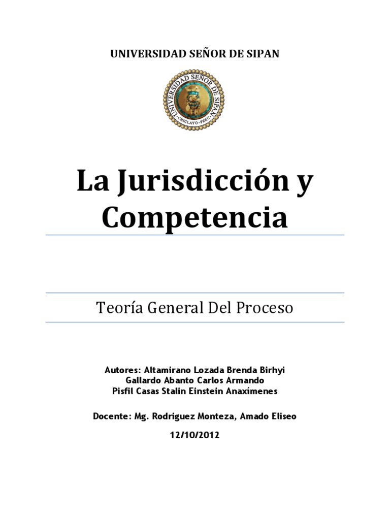 Jurisdicción y Competencia en Colombia | PDF | Competencia (ley ...