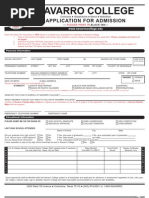 Download Navarro College Application for Admission by Navarro College SN109620253 doc pdf