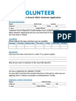 Williamsport Branch YMCA Volunteer Application