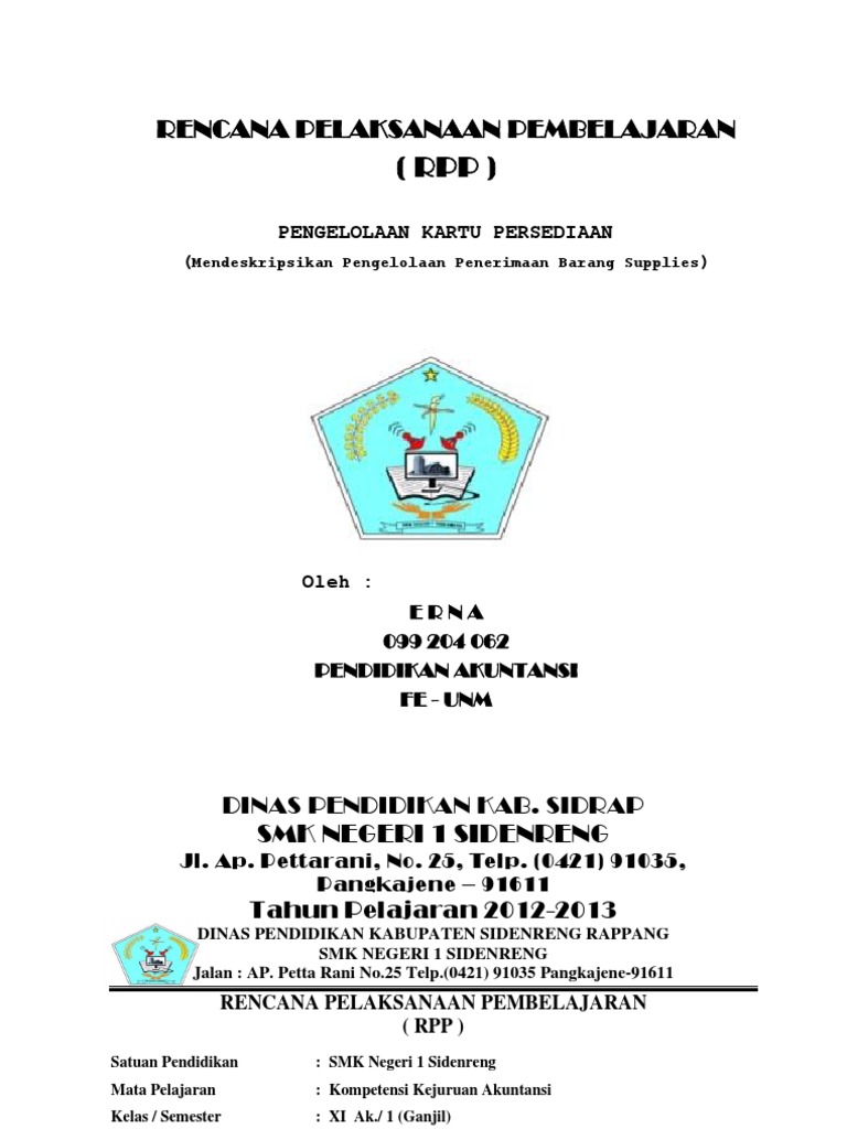 Rpp Mengelola Kartu Persediaan