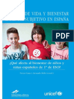 Calidad de Vida y Bienestar Subjetivo Infantil en España