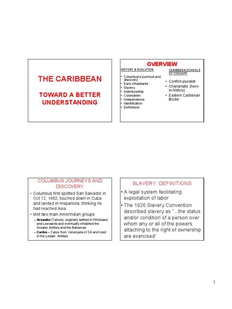 The Caribbean Towards A Better Understanding PDF Caribbean Slavery