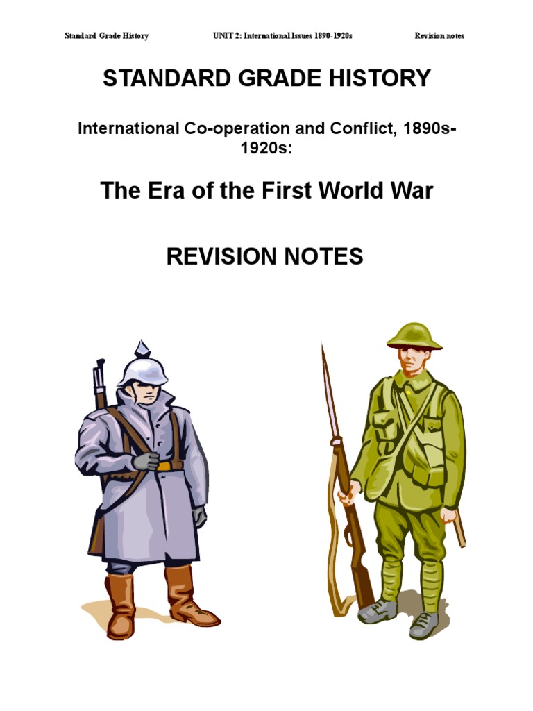 Unit 2 Revision Guide | PDF | Trench Warfare | Allies Of World War I