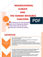 Organizational Climate and the Human Resources Function