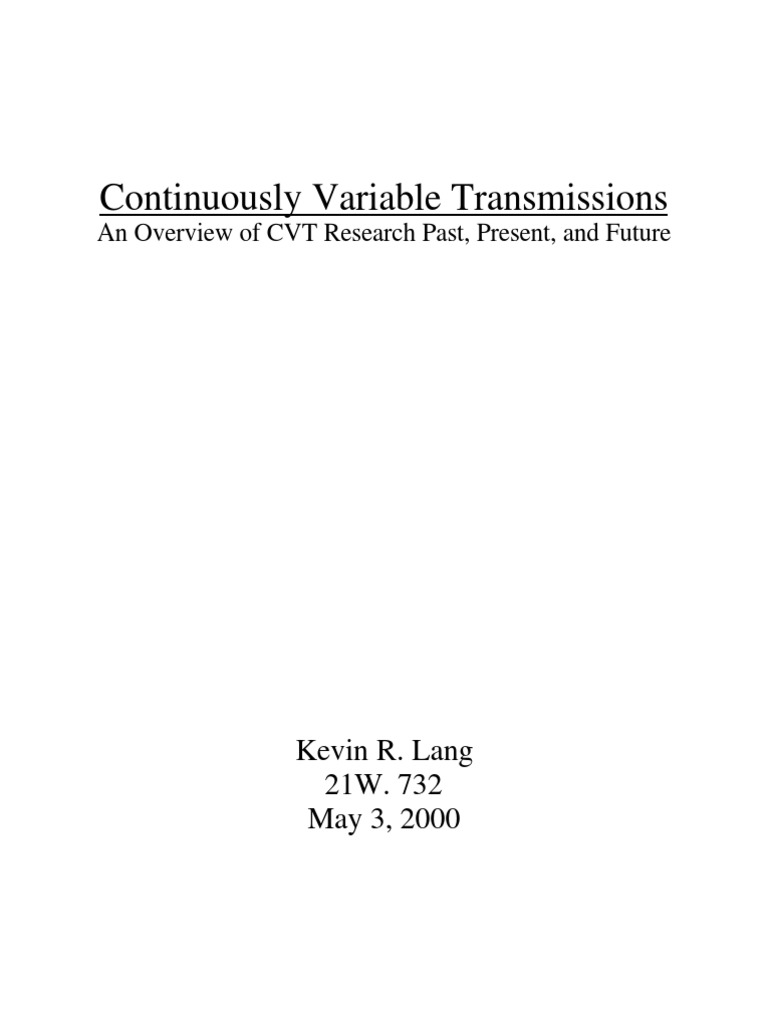 Stop Wasting Money The Ultimate Cvt Transmission Explained Guide - 87e6k5l