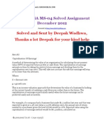 IGNOU MBA MS04 Solved Assignments Dec 2012