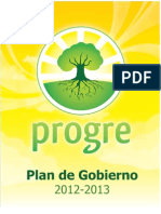 Plan de Gobierno 2012 Partido PROGRE