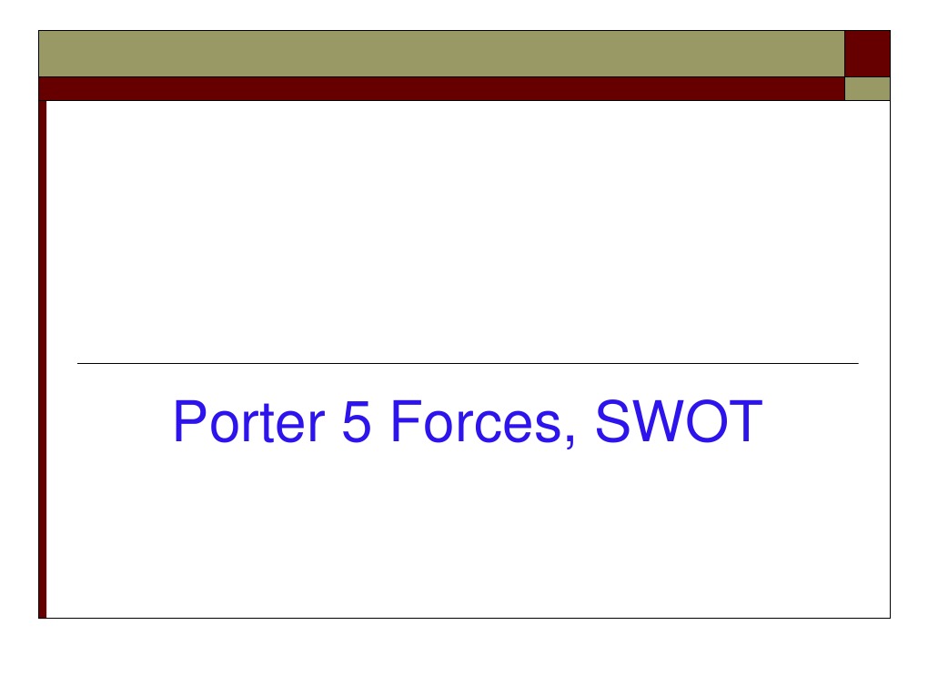 Porter’s Five Forces & SWOT Analysis Guide | PDF | Swot Analysis ...