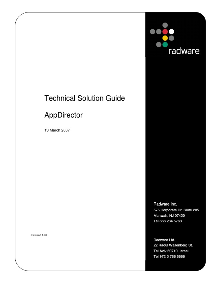 AppDirector Solution Rev 1.03 - Radware | PDF | Computer Network | Ip ...