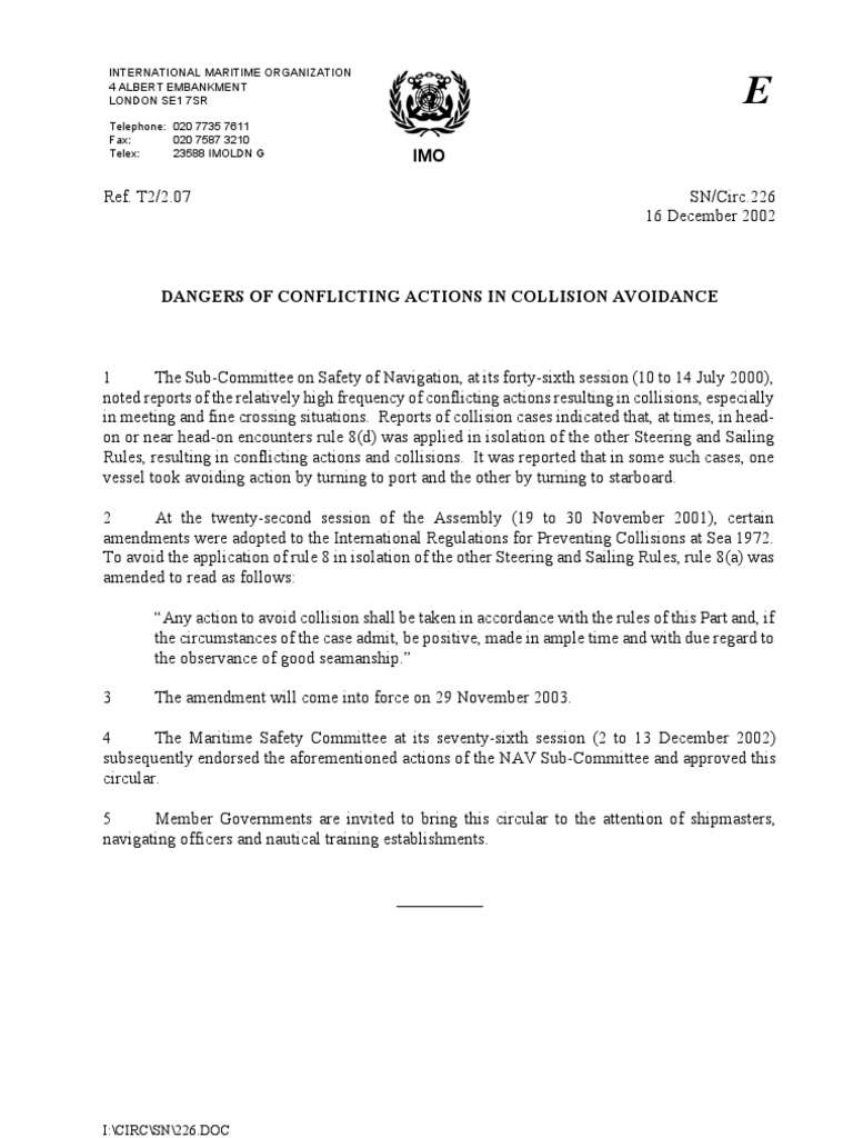 Collision Avoidance Guidelines Update | PDF | Business | Technology ...