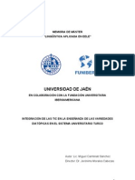 Memoria de Master Miguel Carminati Sánchez: Integración de Las TIC en La Enseñanza de Variedades Diatópicas Del Español en El Sistema Universitario Turco.