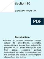 Income Exempt From Tax