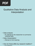 Qualitative Data Analysis and Interpretation