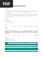 Authorization Letter to Collect Document