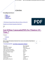 List of Run Commands (PDF) For Windows XP, Vista, 7 # Free Online Interview Questions