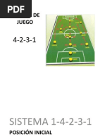 Sistema De Juego 4 3 1 2 Defensa Fútbol Delantero Fútbol