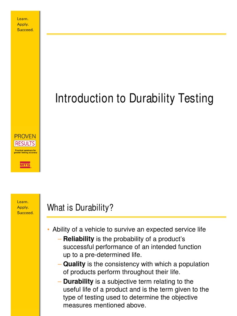Overview of Vehicle Durability Testing | PDF | Strength Of Materials ...