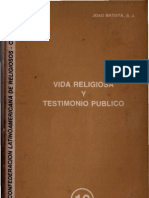 Clar - Vida Religiosa y Testimonio Publico