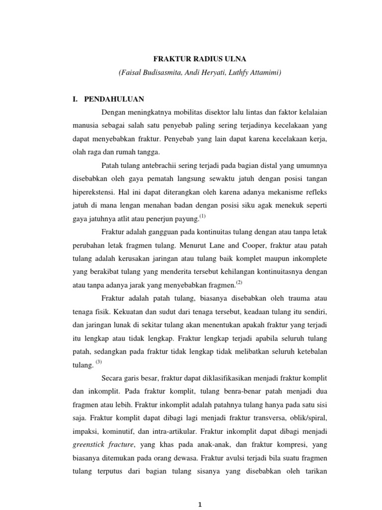 Fraktur Radius Ulna | PDF