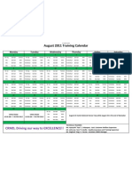 Training Calendar August2011