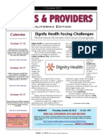Payers & Providers California Edition – Issue of October 11, 2012