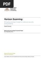 Horizon Scanning - Bringing Strategic Insight To National Security Policymaking