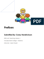 Prefixes: Submitted By: Corey Hendrickson