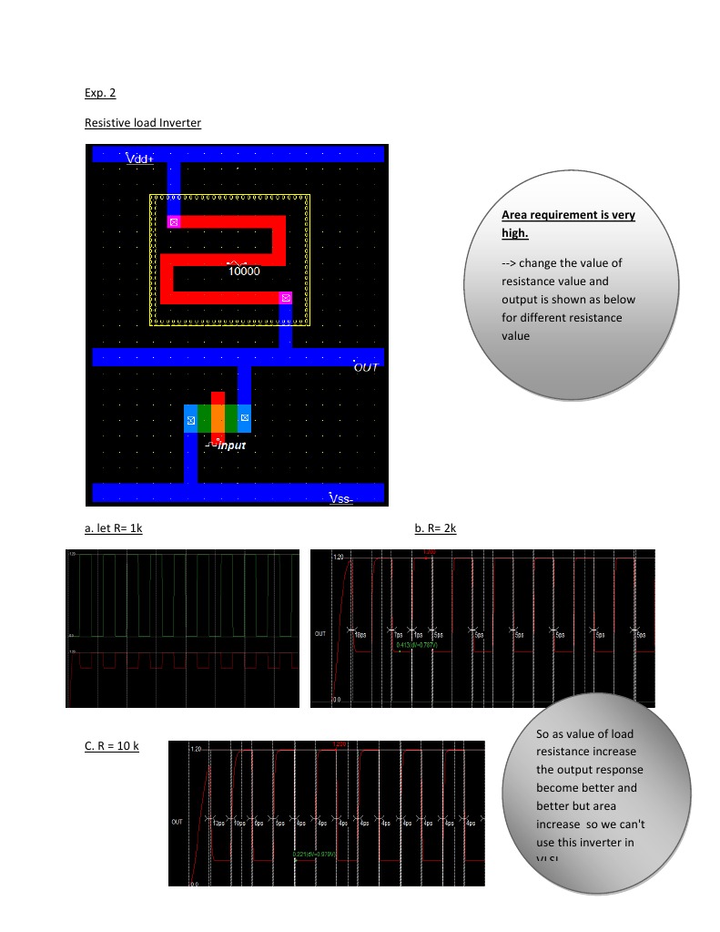 Resistive Load Inverter Analysis | PDF