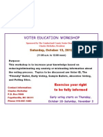 Flyer For Get-Out-The-Vote Voter Education Workshop