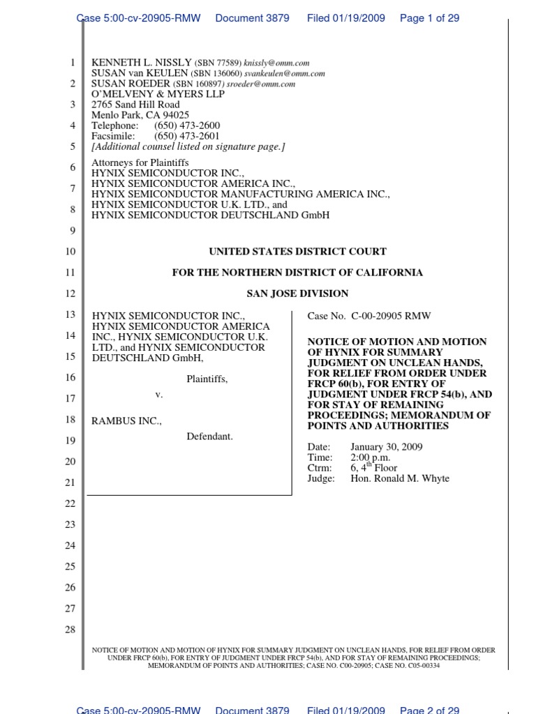 Additional Counsel Listed On Signature Page. PDF Federal Rules Of