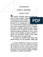 Publio Ovidio Nason - Metamorfosis - Tomo Ii-Piramo y Tisbe - Imprenta Real 1806 España
