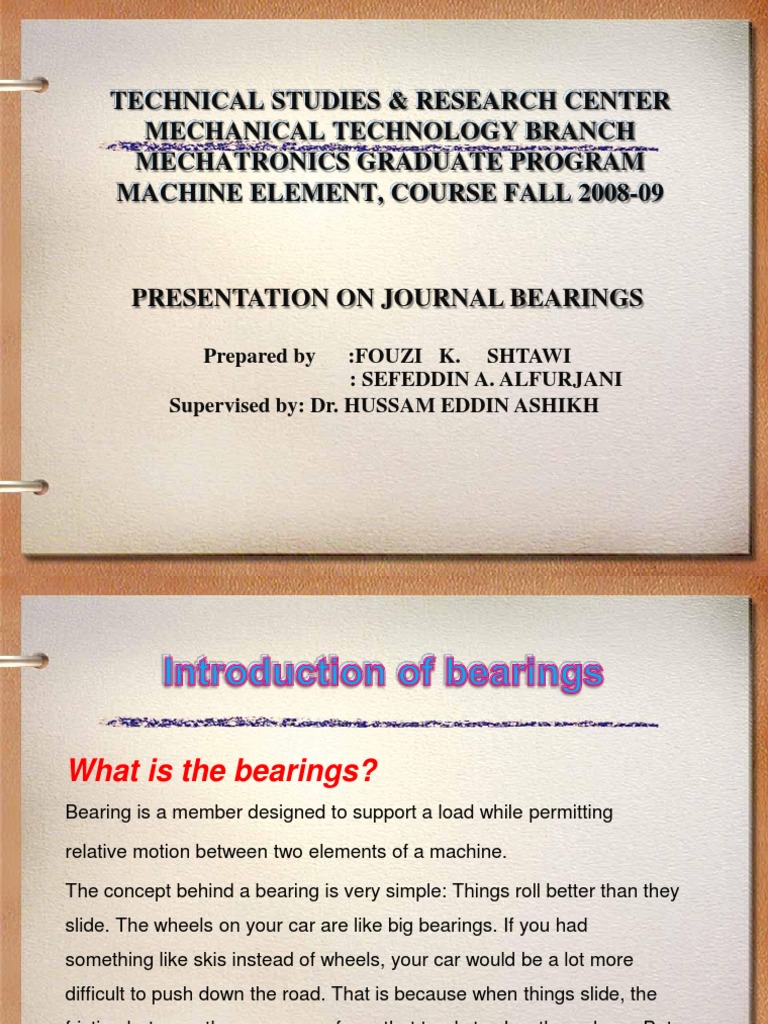 Overview of Journal Bearings | PDF