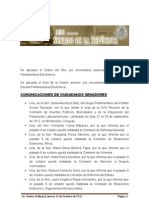 Comunicaciones de Ciudadanos Senadores: 14.-Sesión Ordinaria. Jueves 11 de Octubre de 2012 Página 1