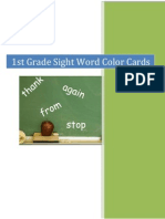 1sr Grade Sight Wor Dcolor Cards