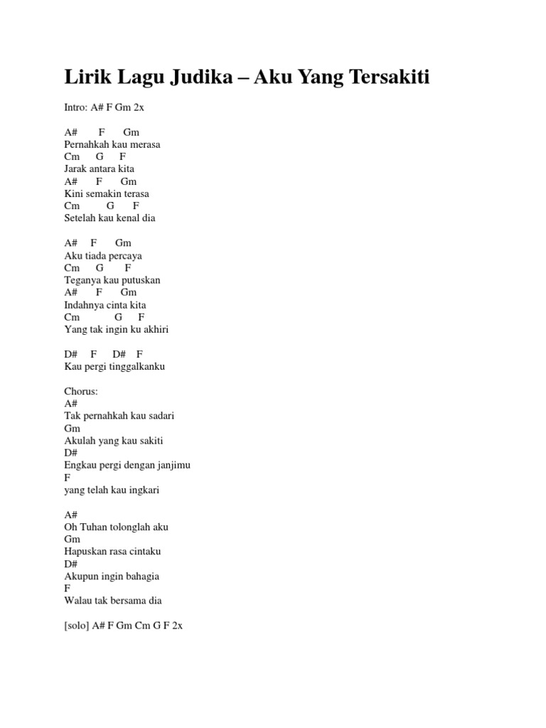 Judika Chord Pdf