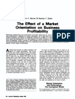 Narver & Slater - The Effect of A Market Orientation On Business Profitability