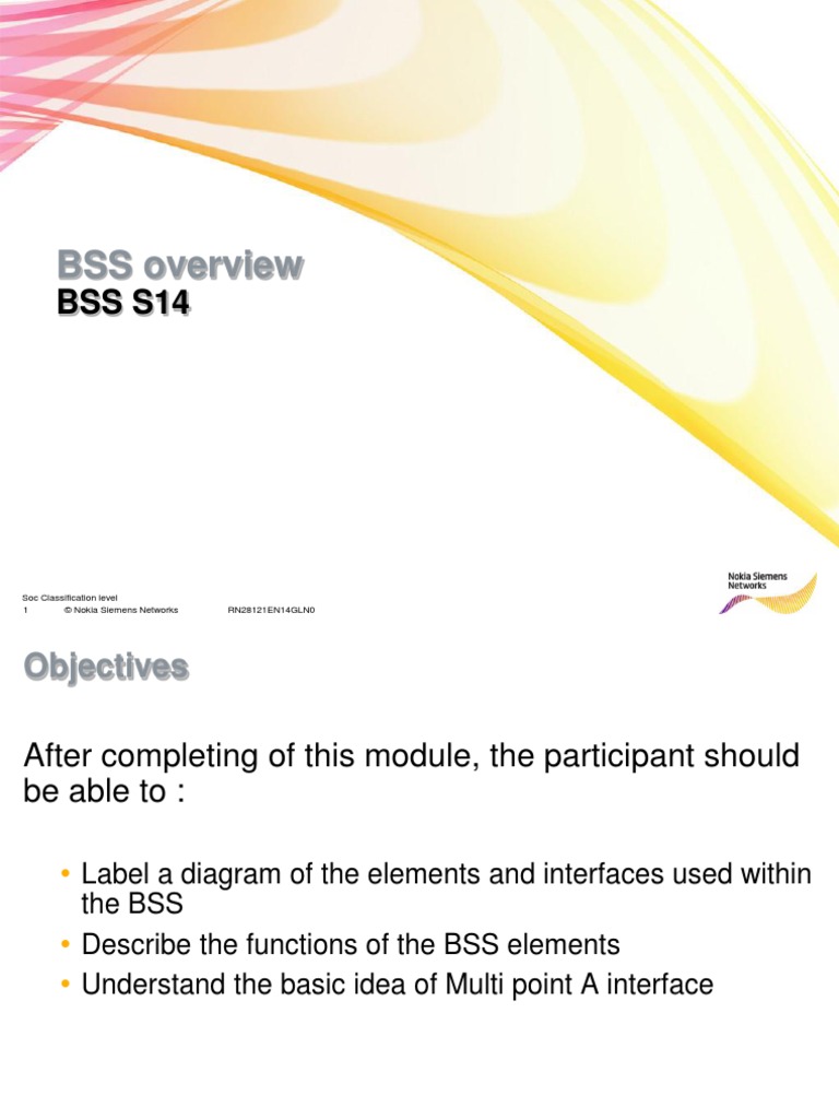 01 Rn28191en14gln00 Bss Overview | PDF | Telecommunications | Networks