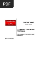 Cleaning Validation Protocol